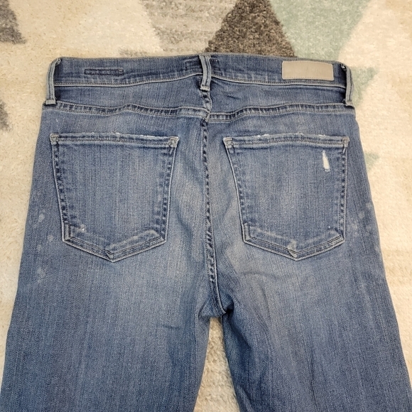 AGOLDE Sophie Distressed Denim Blue Jeans Size 27 - Picture 6 of 7